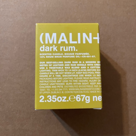 Malin+Goetz Dark Rum Candle 2.35oz New - Picture 2 of 5